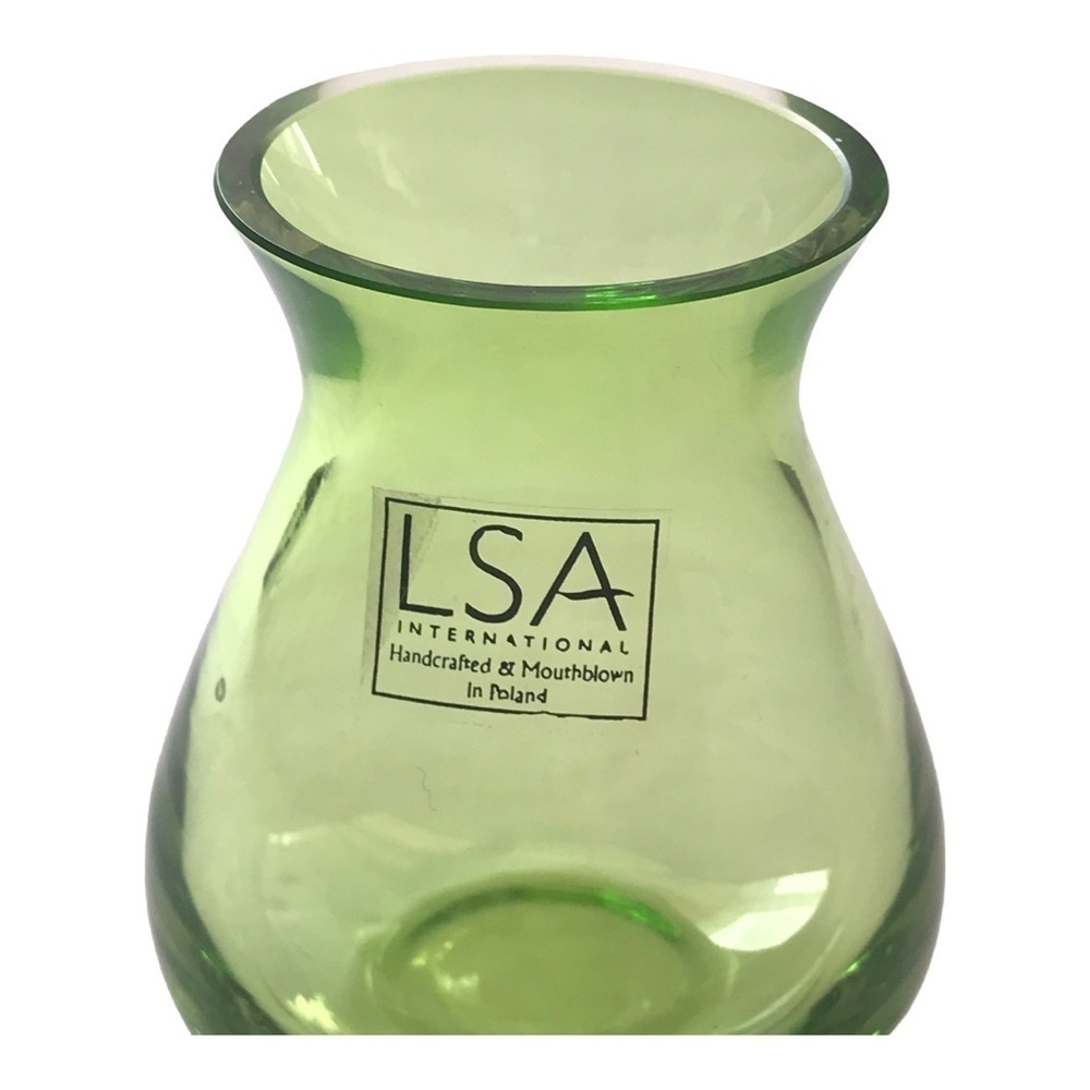 Vintage LSA International Small Green Bud Vase